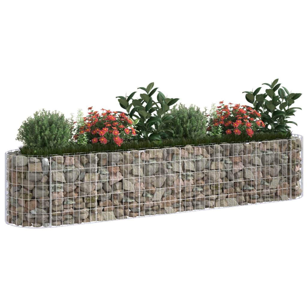 vidaXL Gabion Raised Bed Galvanised Iron 120x50x50 cm - Raised Beds from vidaXL