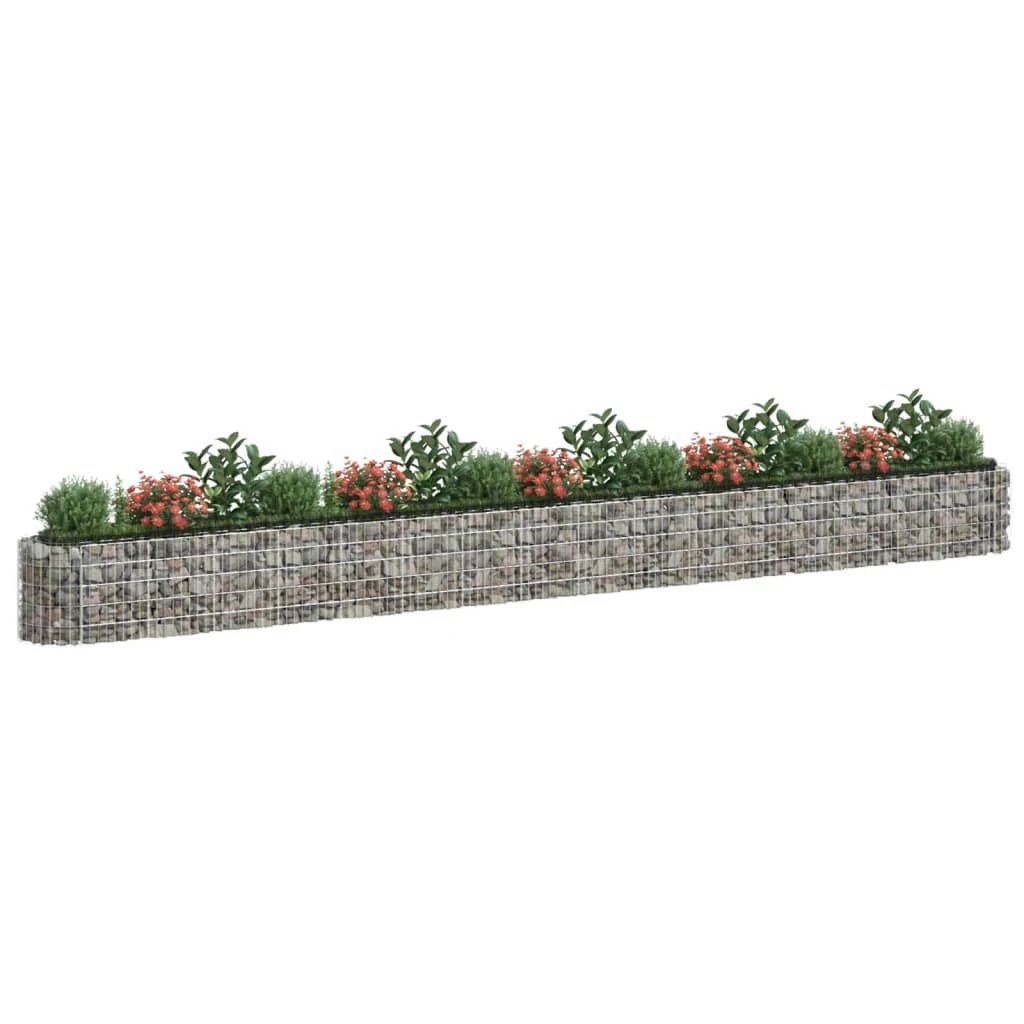 vidaXL vidaXL Gabion Raised Bed Galvanised Iron 120x50x50 cm - Raised Beds
