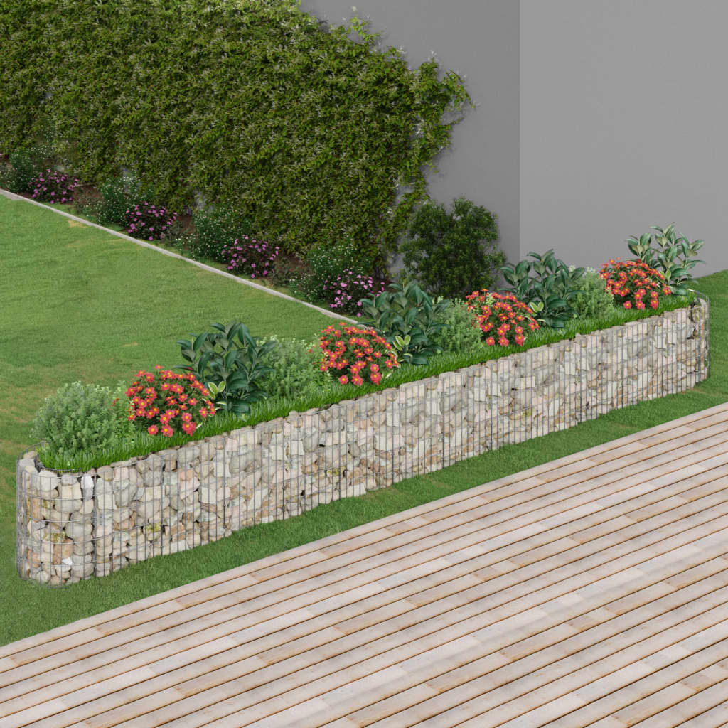 vidaXL Gabion Raised Bed Galvanised Iron 120x50x50 cm - Raised Beds from vidaXL