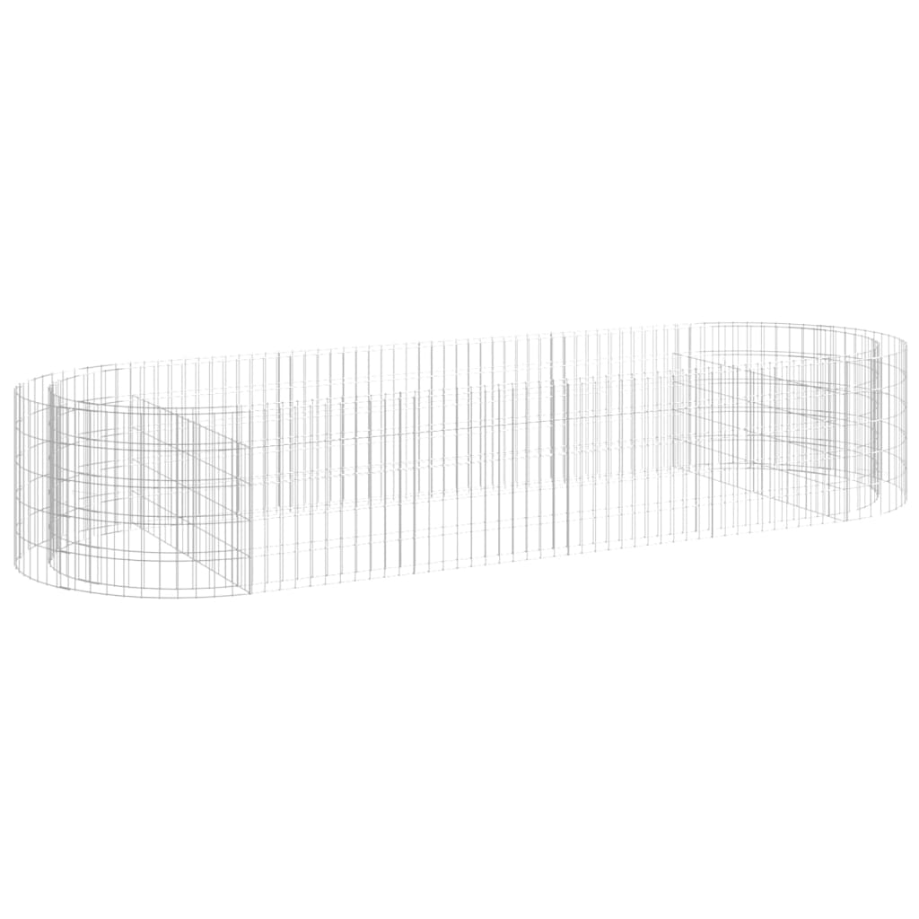 vidaXL Gabion Raised Bed Galvanised Iron 120x50x50 cm - Raised Beds from vidaXL