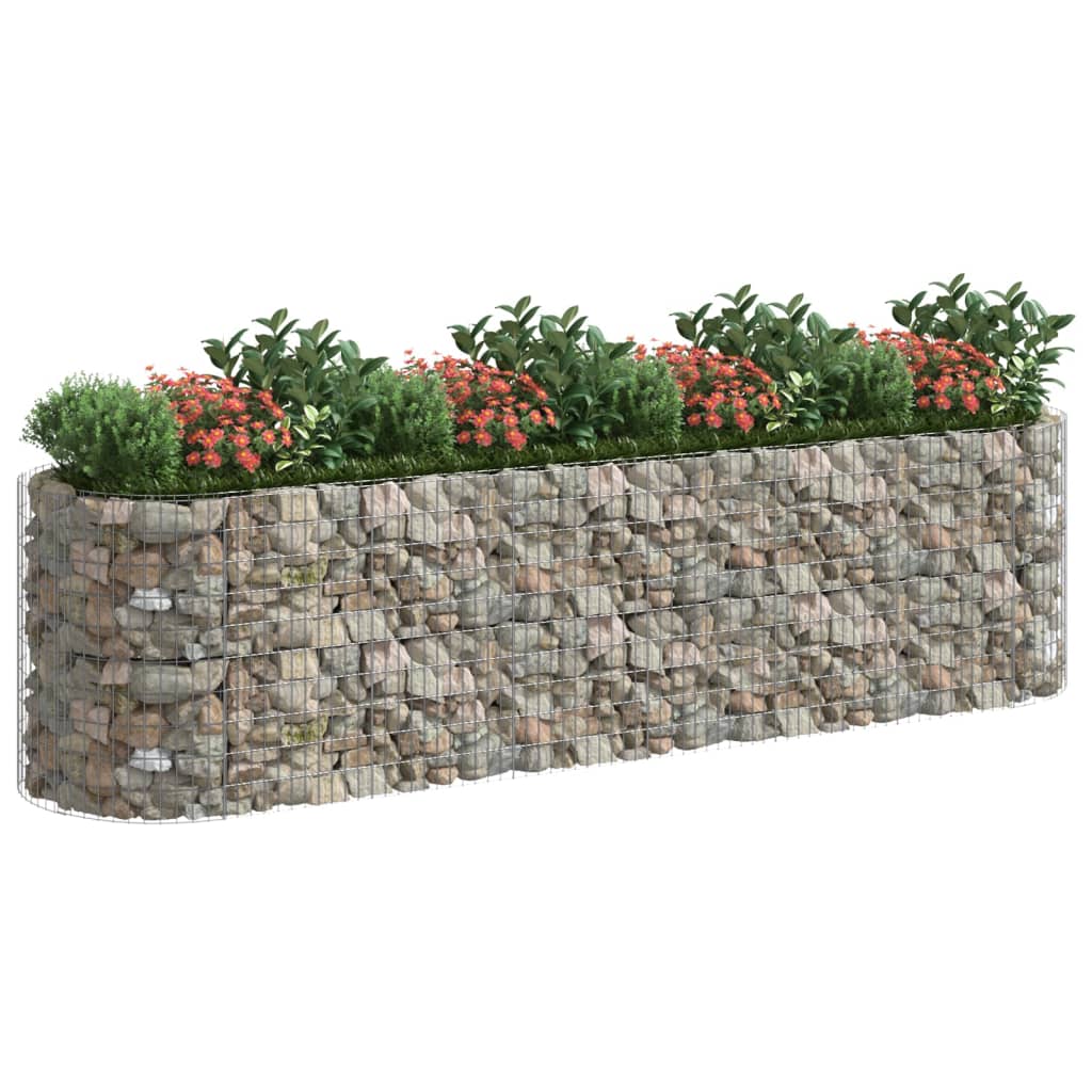 vidaXL Gabion Raised Bed Galvanised Iron 120x50x50 cm - Raised Beds from vidaXL