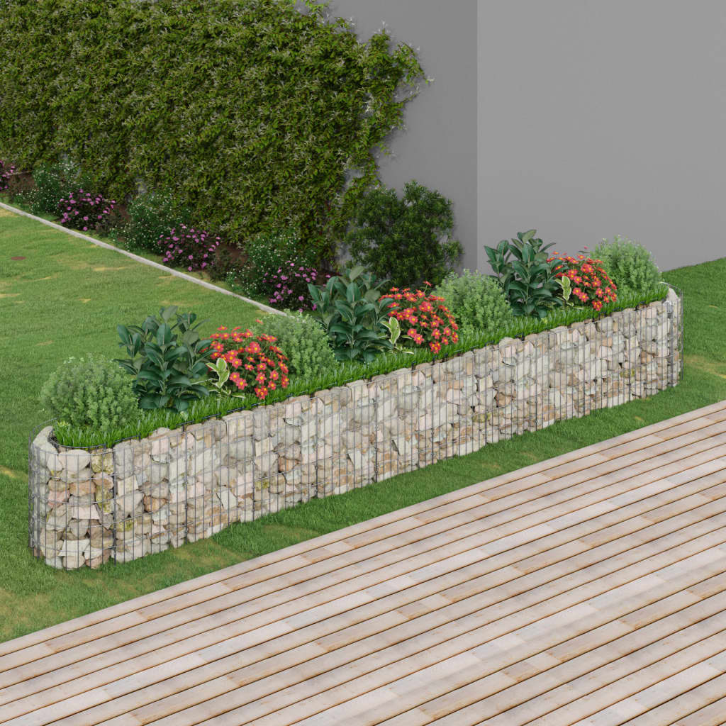 vidaXL Gabion Raised Bed Galvanised Iron 120x50x50 cm - Raised Beds from vidaXL