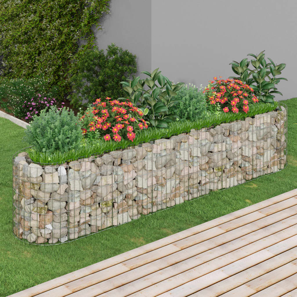 vidaXL Gabion Raised Bed Galvanised Iron 120x50x50 cm - Raised Beds from vidaXL