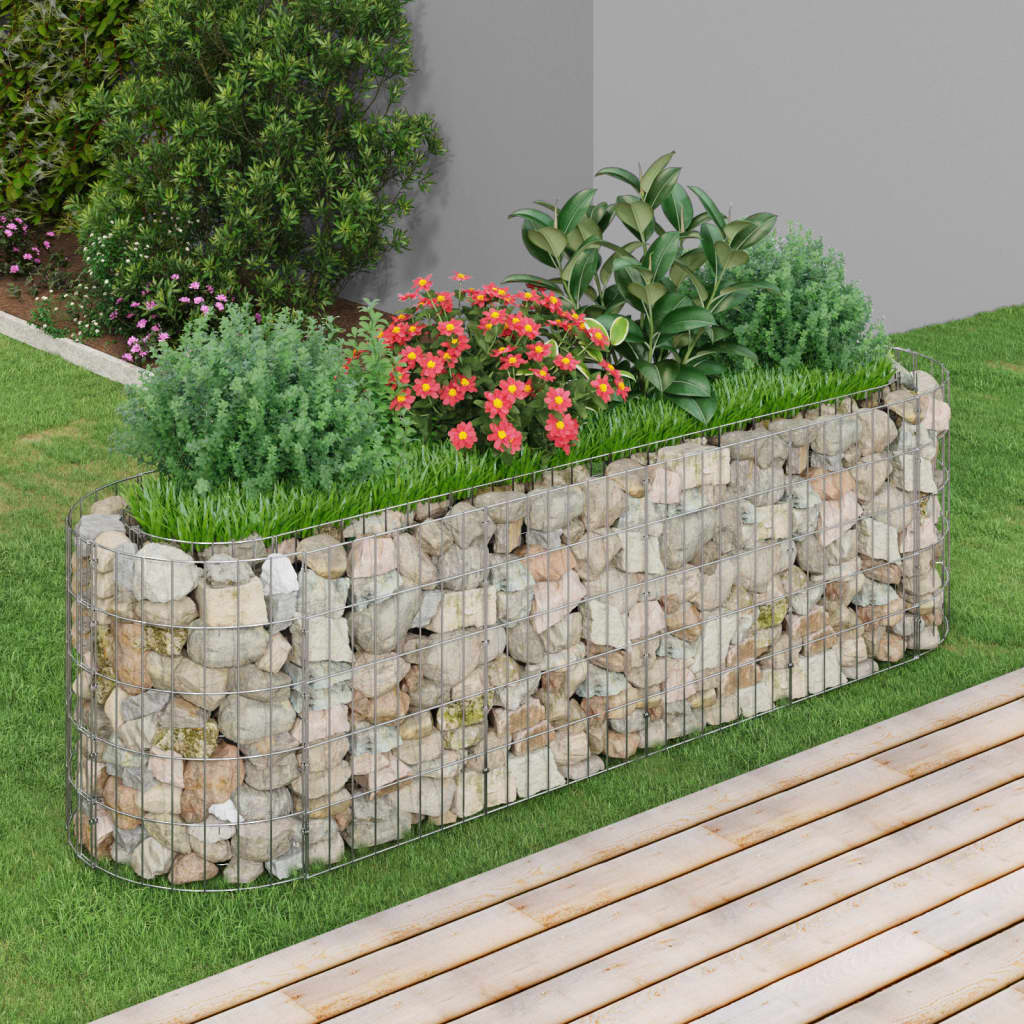 vidaXL Gabion Raised Bed Galvanised Iron 120x50x50 cm - Raised Beds from vidaXL