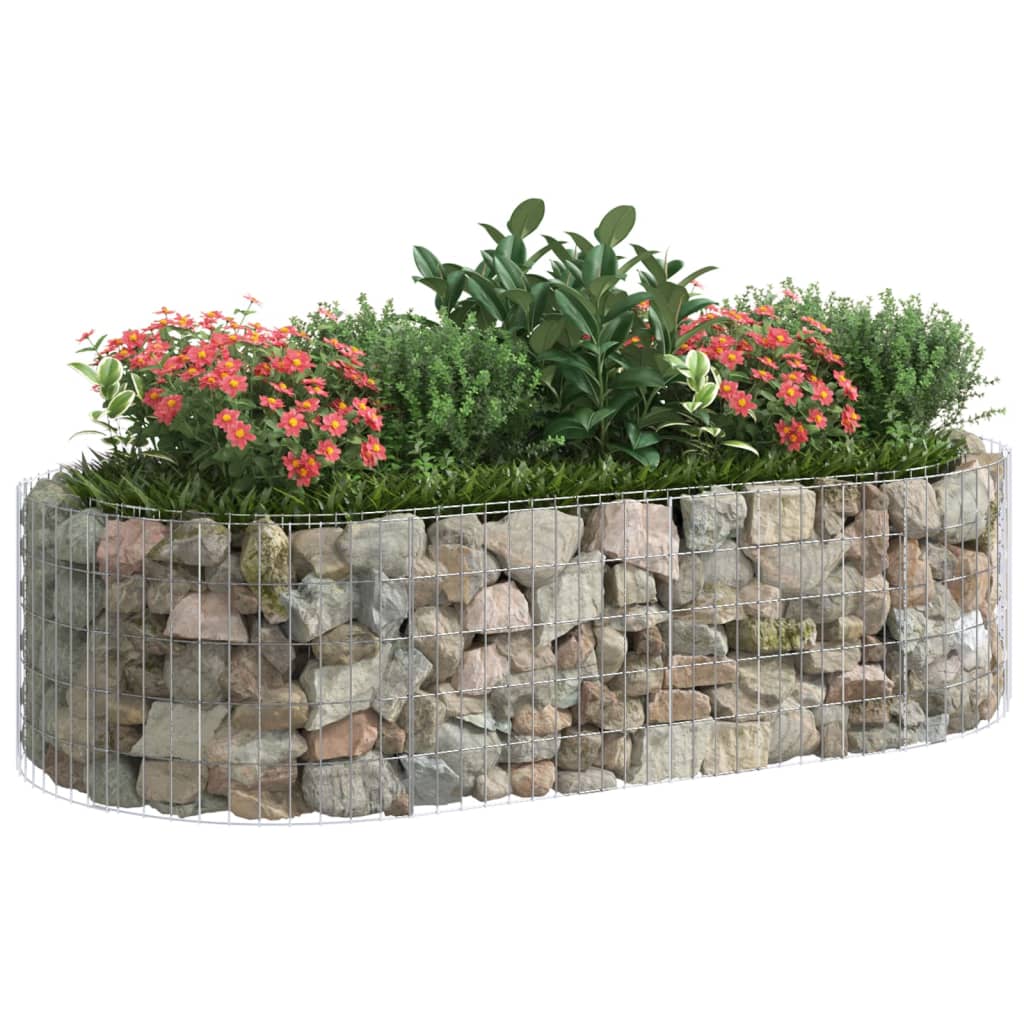 vidaXL Gabion Raised Bed Galvanised Iron 120x50x50 cm - Raised Beds from vidaXL