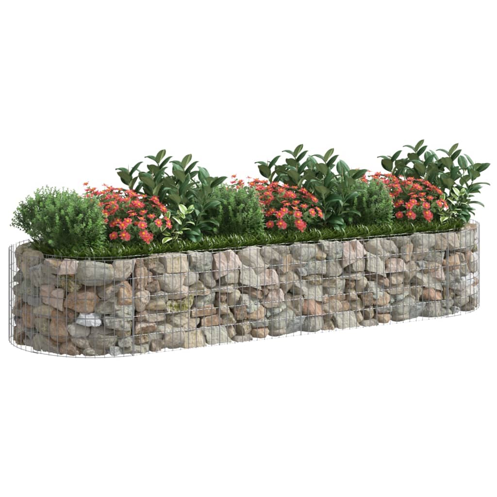 vidaXL Gabion Raised Bed Galvanised Iron 120x50x50 cm - Raised Beds from vidaXL