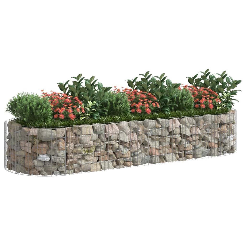 vidaXL vidaXL Gabion Raised Bed Galvanised Iron 120x50x50 cm - Raised Beds