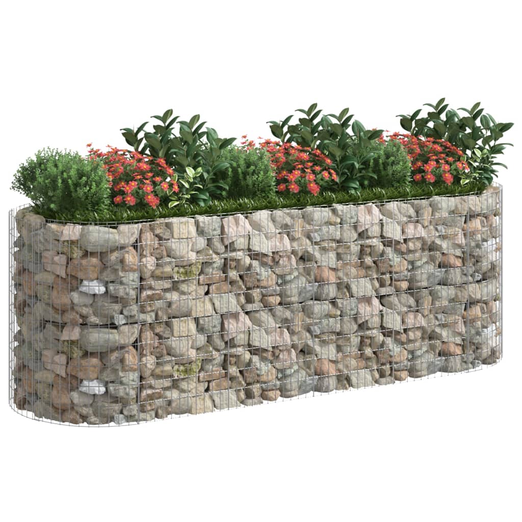 vidaXL Gabion Raised Bed Galvanised Iron 120x50x50 cm - Raised Beds from vidaXL
