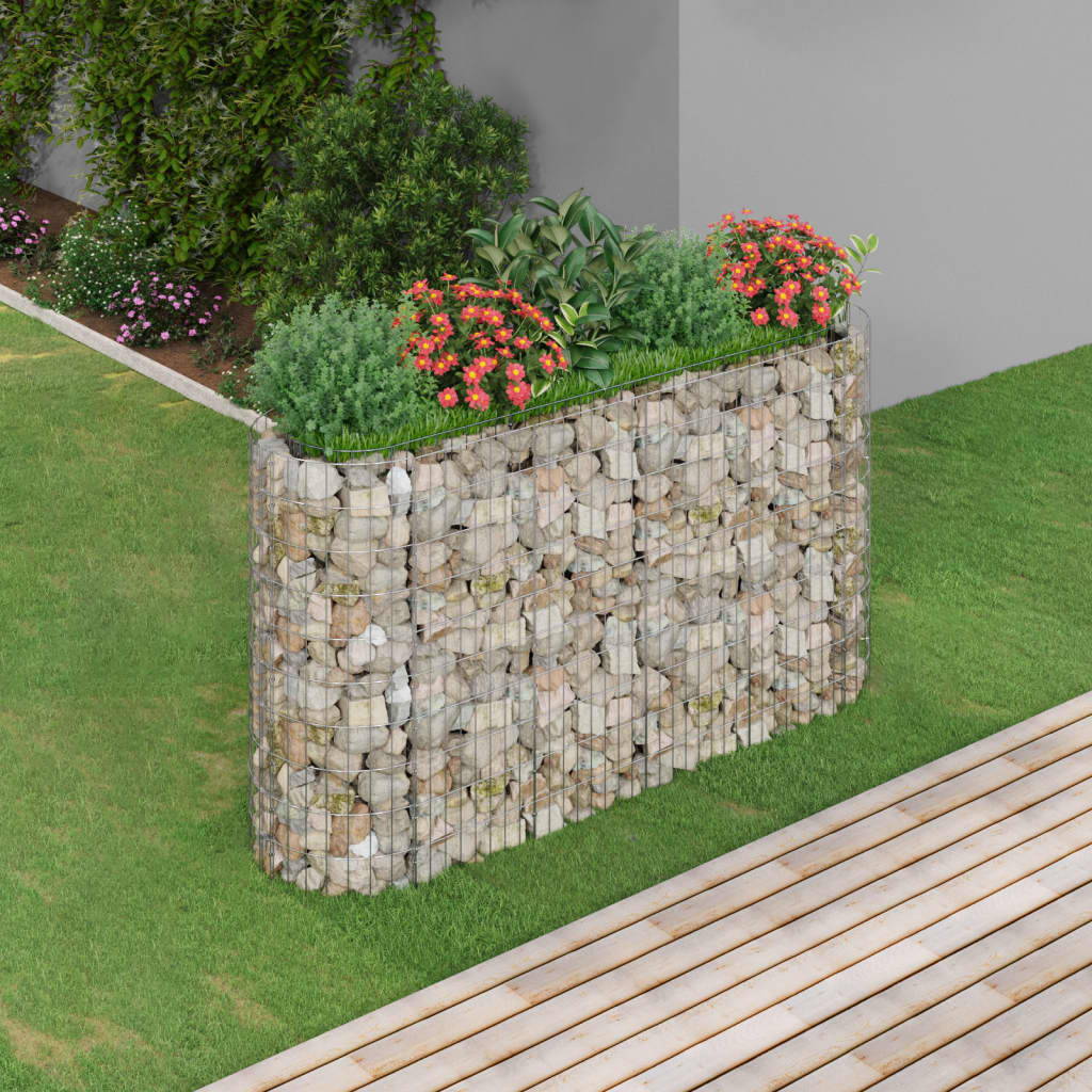 vidaXL Gabion Raised Bed Galvanised Iron 120x50x50 cm - Raised Beds from vidaXL
