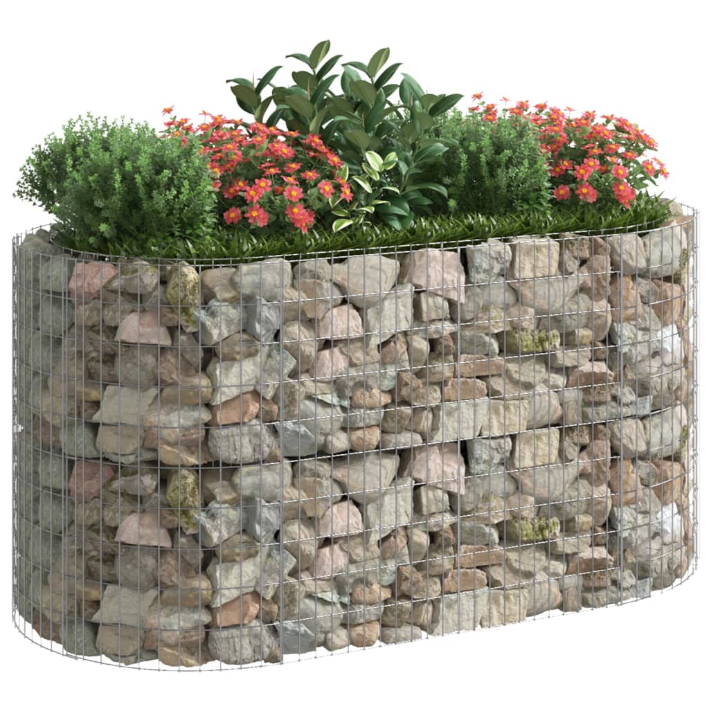 vidaXL Gabion Raised Bed Galvanised Iron 120x50x50 cm - Raised Beds from vidaXL