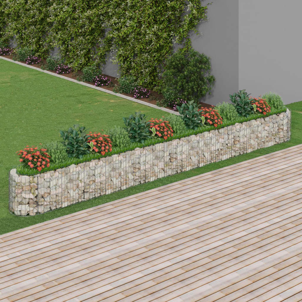 vidaXL Gabion Raised Bed Galvanised Iron 120x50x50 cm - Raised Beds from vidaXL
