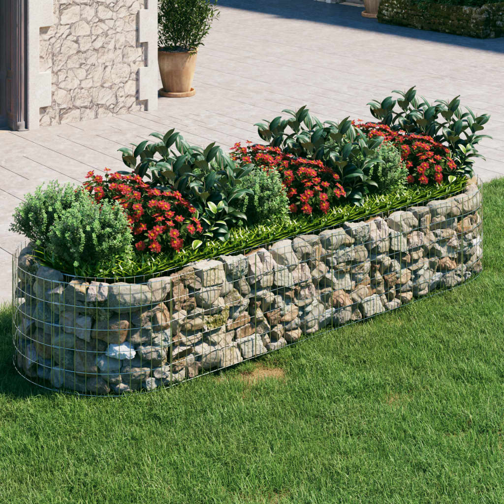 vidaXL Gabion Raised Bed Galvanised Iron 120x50x50 cm - Raised Beds from vidaXL