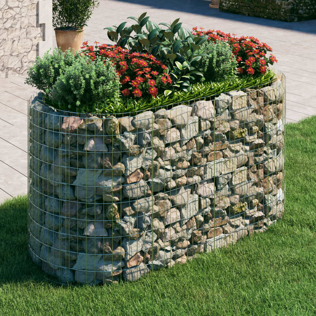 vidaXL Gabion Raised Bed Galvanised Iron 120x50x50 cm - Raised Beds from vidaXL