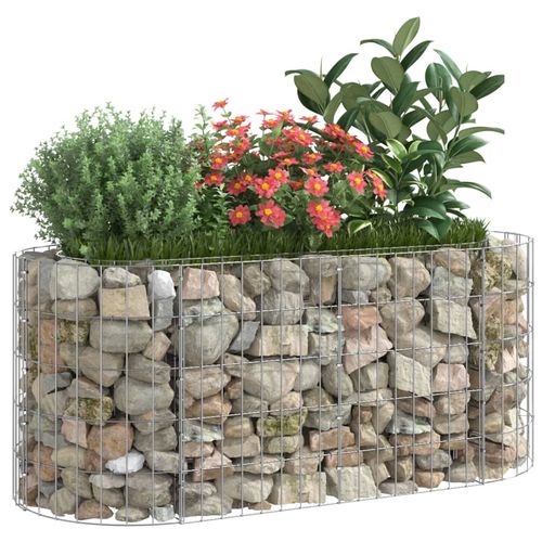 vidaXL Gabion Raised Bed Galvanised Iron 120x50x50 cm - Raised Beds from vidaXL