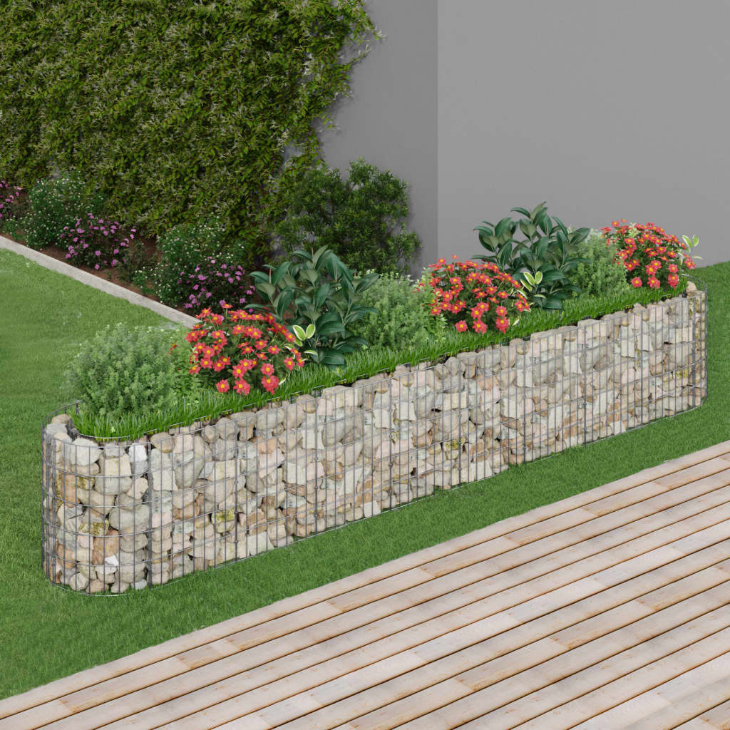 vidaXL Gabion Raised Bed Galvanised Iron 120x50x50 cm - Raised Beds from vidaXL