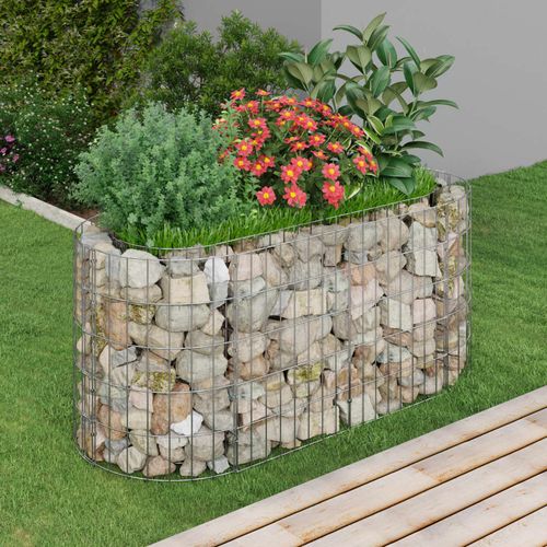 vidaXL Gabion Raised Bed Galvanised Iron 120x50x50 cm - Raised Beds from vidaXL