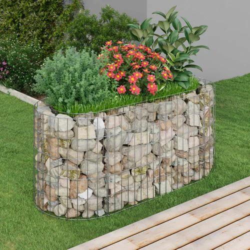 vidaXL vidaXL Gabion Raised Bed Galvanised Iron 120x50x50 cm - Raised Beds