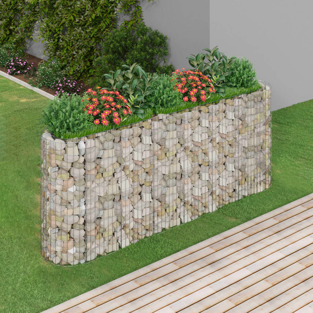 vidaXL Gabion Raised Bed Galvanised Iron 120x50x50 cm - Raised Beds from vidaXL
