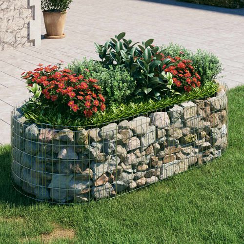 vidaXL Gabion Raised Bed Galvanised Iron 120x50x50 cm - Raised Beds from vidaXL