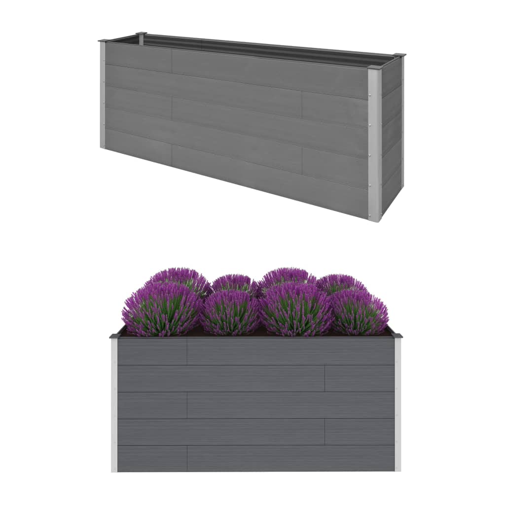 vidaXL Garden Raised Bed 250x50x54 cm WPC Grey - Raised Beds from vidaXL