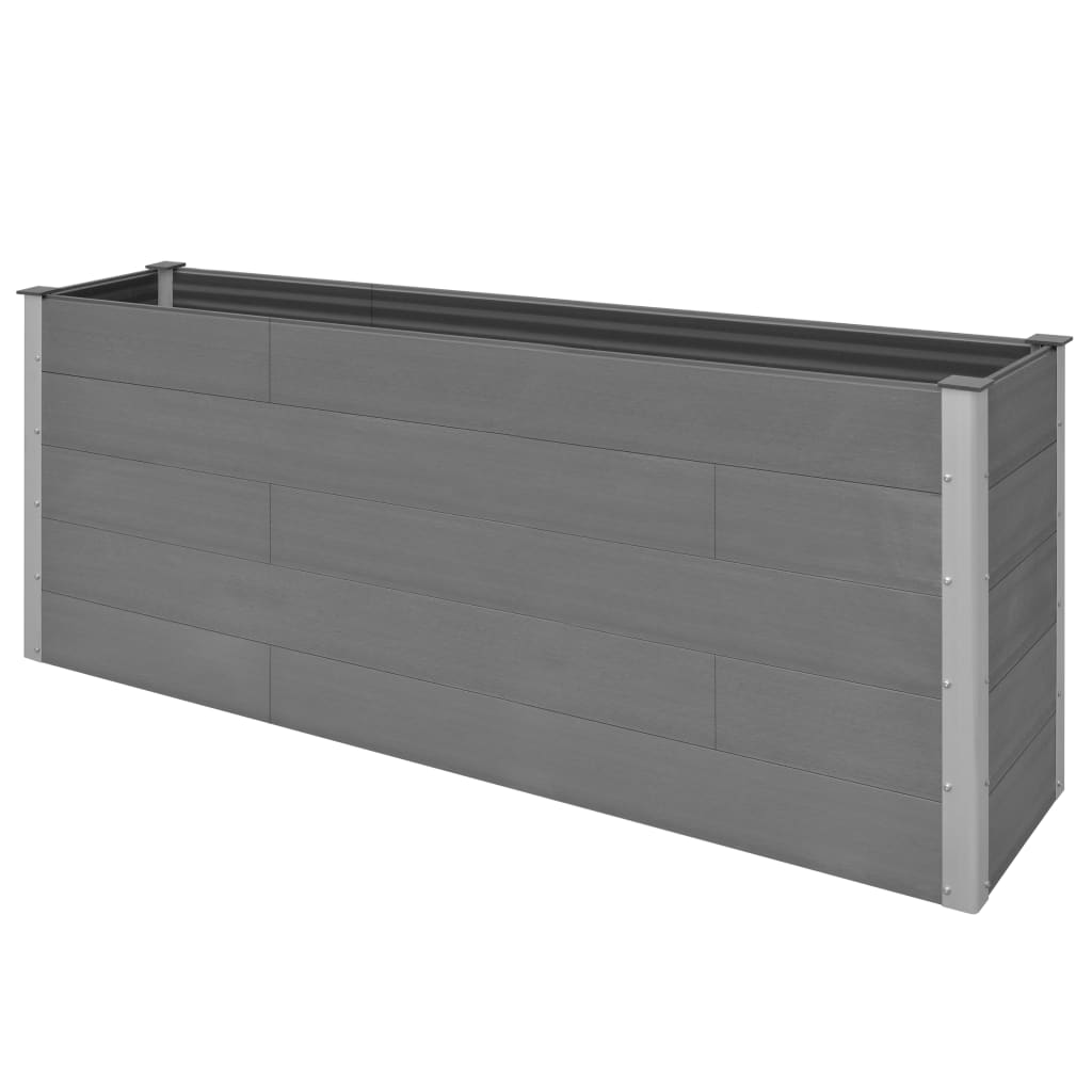 vidaXL Garden Raised Bed 250x50x54 cm WPC Grey - Raised Beds from vidaXL