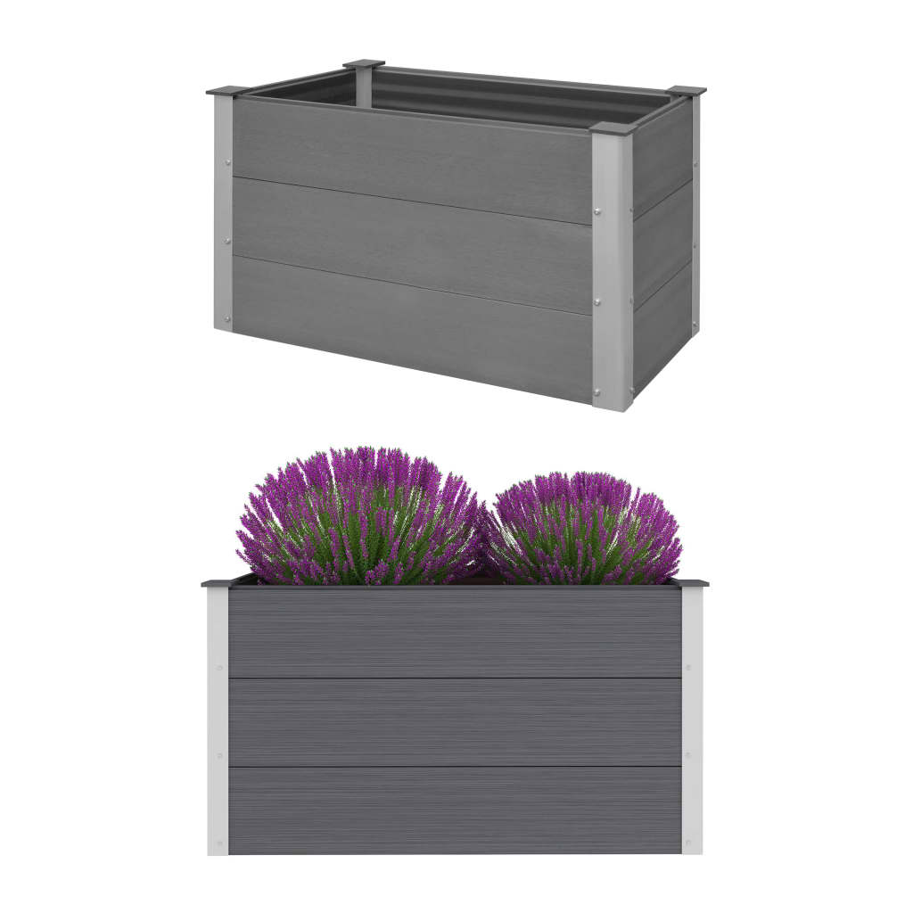 vidaXL Garden Raised Bed 250x50x54 cm WPC Grey - Raised Beds from vidaXL