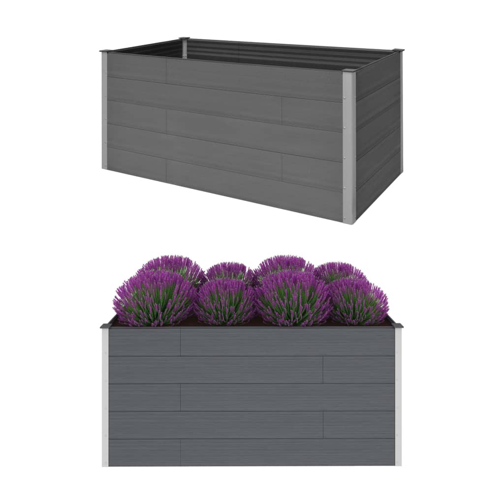 vidaXL Garden Raised Bed 250x50x54 cm WPC Grey - Raised Beds from vidaXL