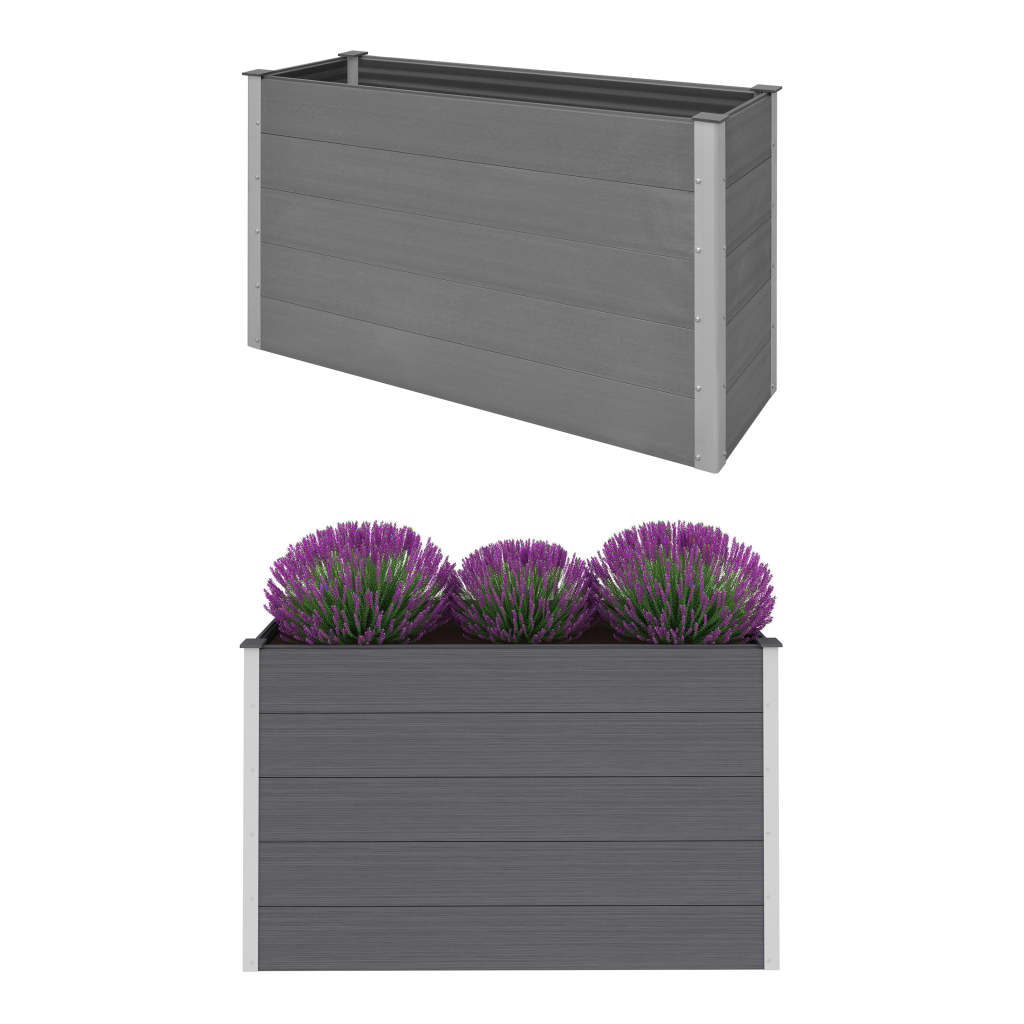 vidaXL Garden Raised Bed 250x50x54 cm WPC Grey - Raised Beds from vidaXL
