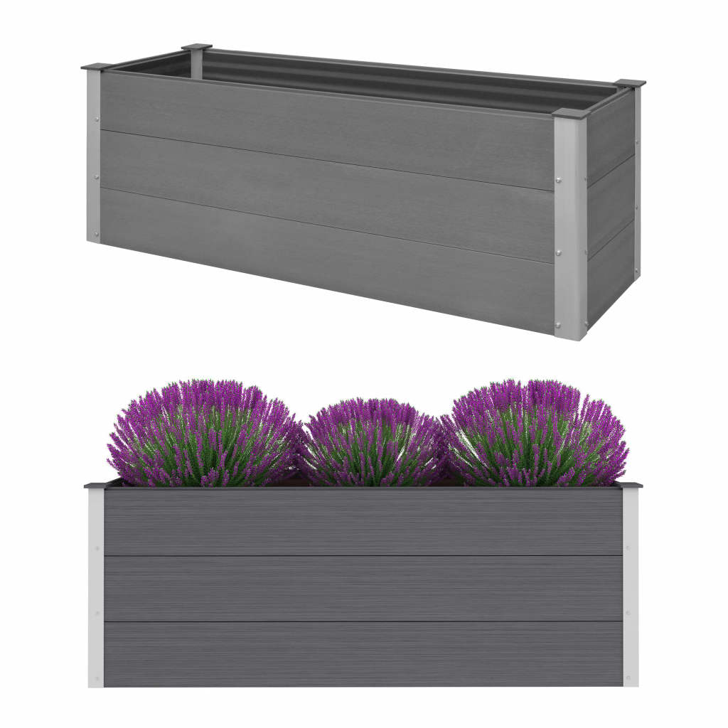 vidaXL Garden Raised Bed 250x50x54 cm WPC Grey - Raised Beds from vidaXL