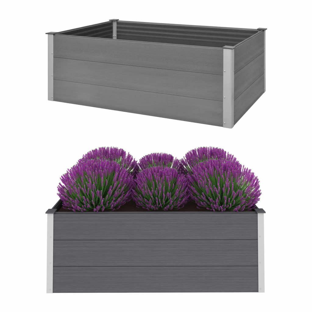 vidaXL Garden Raised Bed 250x50x54 cm WPC Grey - Raised Beds from vidaXL