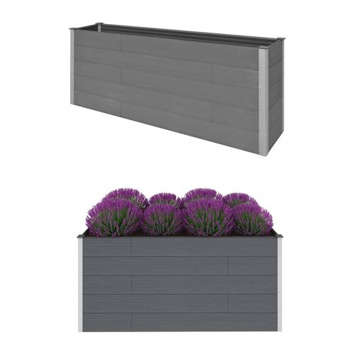 vidaXL Garden Raised Bed 250x50x54 cm WPC Grey - Raised Beds from vidaXL