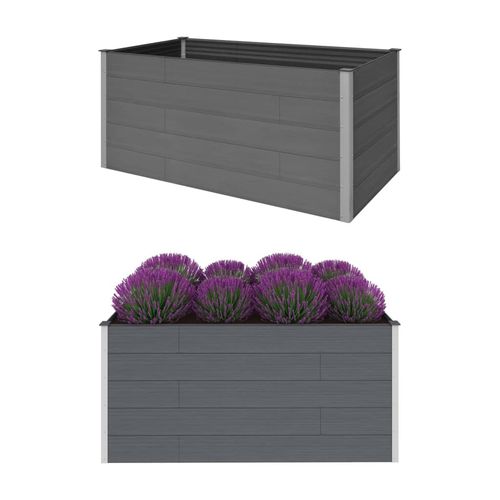 vidaXL Garden Raised Bed 250x50x54 cm WPC Grey - Raised Beds from vidaXL