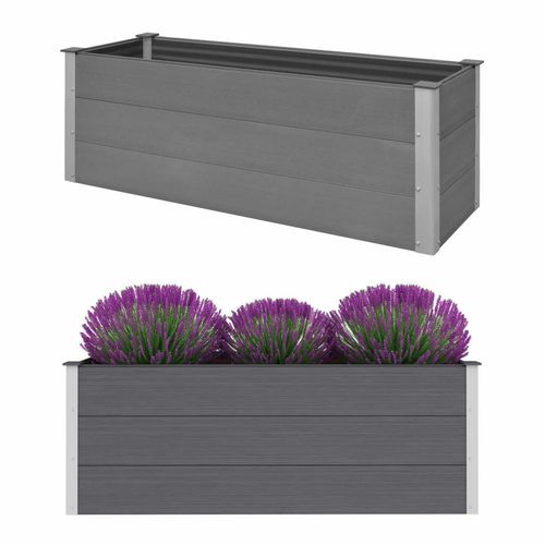 vidaXL Garden Raised Bed 250x50x54 cm WPC Grey - Raised Beds from vidaXL