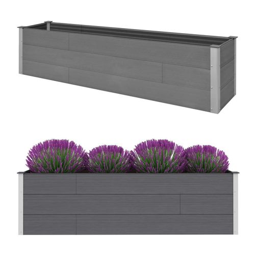 vidaXL Garden Raised Bed 250x50x54 cm WPC Grey - Raised Beds from vidaXL