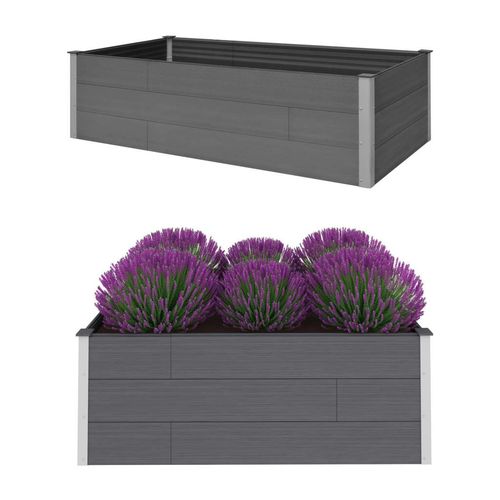 vidaXL Garden Raised Bed 250x50x54 cm WPC Grey - Raised Beds from vidaXL