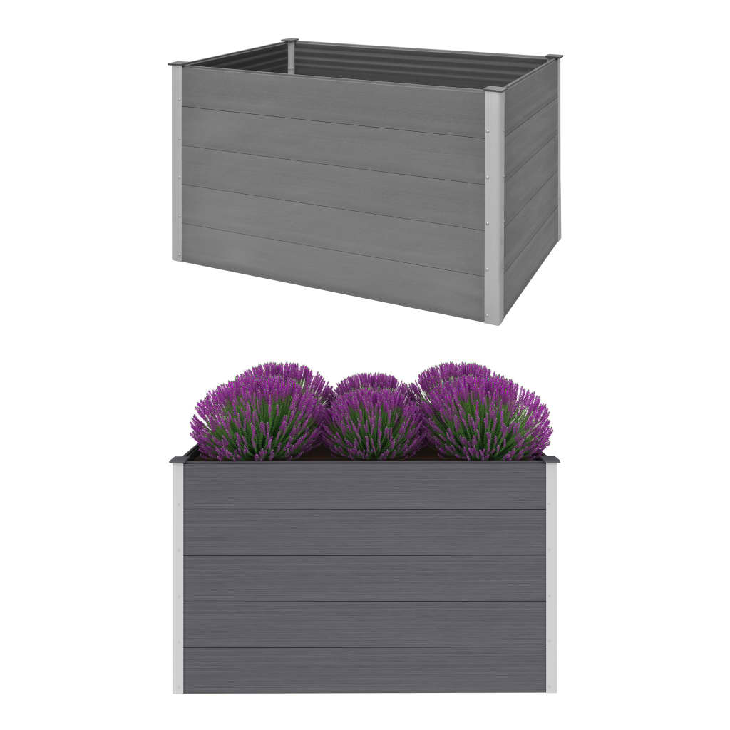 vidaXL Garden Raised Bed 250x50x54 cm WPC Grey - Raised Beds from vidaXL
