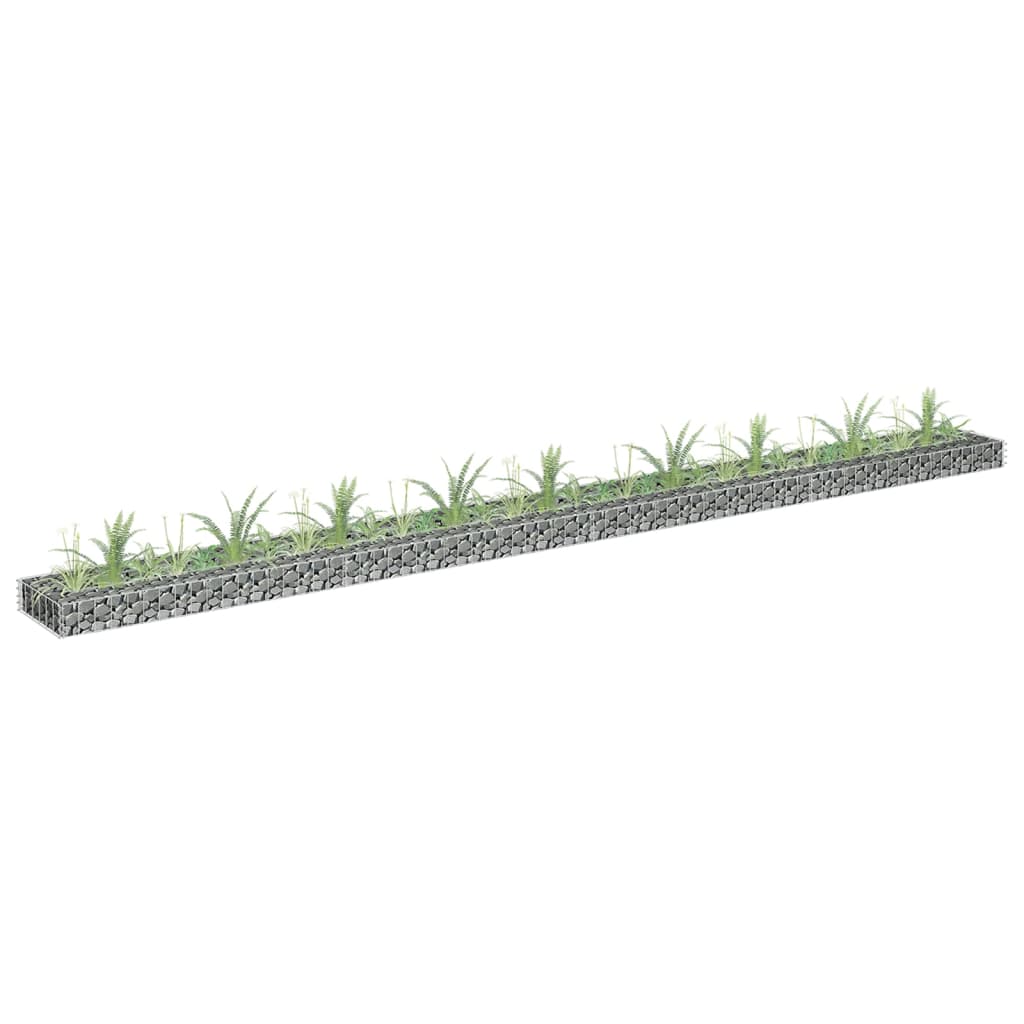 vidaXL Gabion Raised Bed Galvanised Steel 90x30x10 cm - Raised Beds from vidaXL