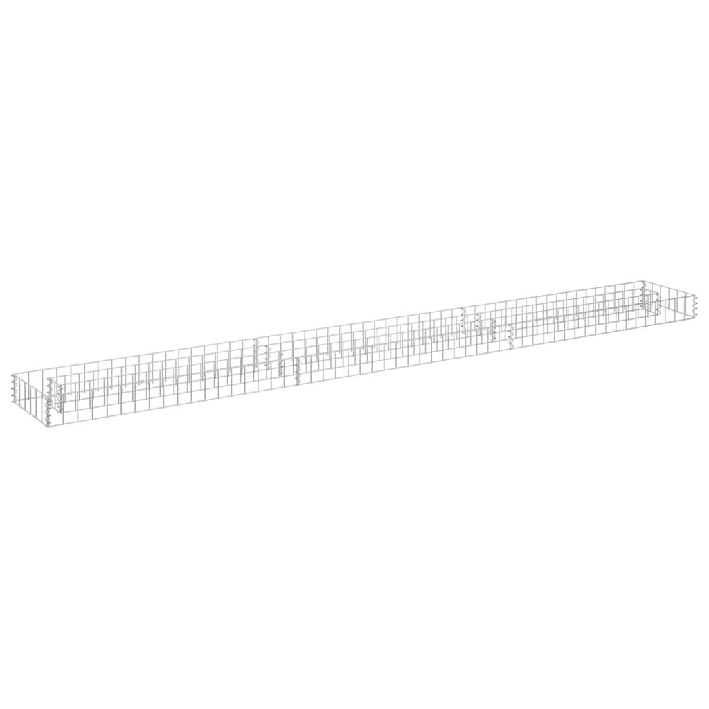 vidaXL Gabion Raised Bed Galvanised Steel 90x30x10 cm - Raised Beds from vidaXL