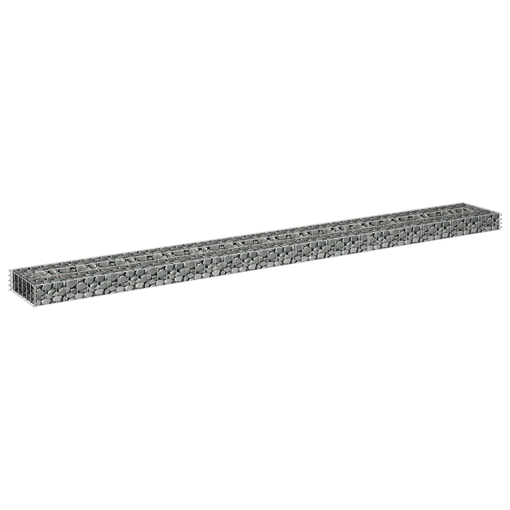 vidaXL Gabion Raised Bed Galvanised Steel 90x30x10 cm - Raised Beds from vidaXL