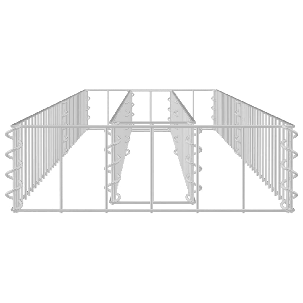 vidaXL Gabion Raised Bed Galvanised Steel 90x30x10 cm - Raised Beds from vidaXL