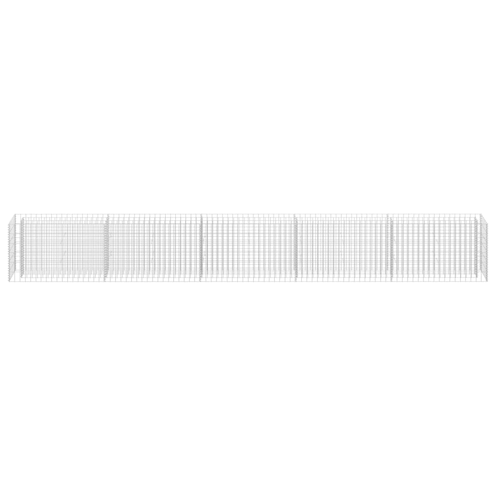 vidaXL Gabion Raised Bed Galvanised Steel 90x30x10 cm - Raised Beds from vidaXL