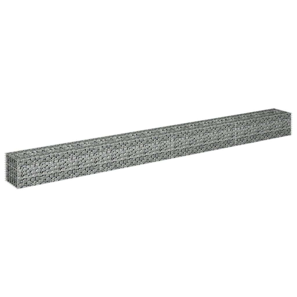vidaXL Gabion Raised Bed Galvanised Steel 90x30x10 cm - Raised Beds from vidaXL