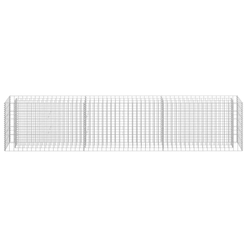 vidaXL Gabion Raised Bed Galvanised Steel 90x30x10 cm - Raised Beds from vidaXL