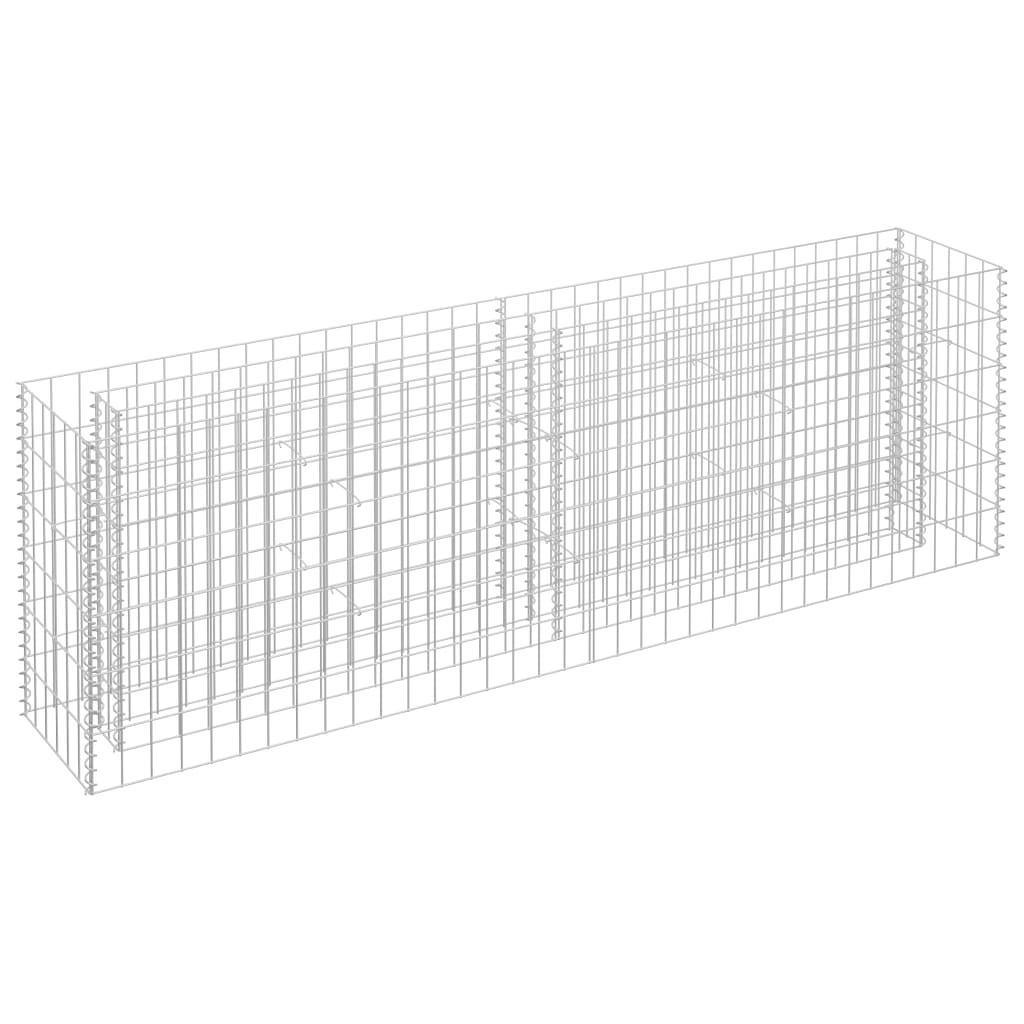 vidaXL Gabion Raised Bed Galvanised Steel 90x30x10 cm - Raised Beds from vidaXL