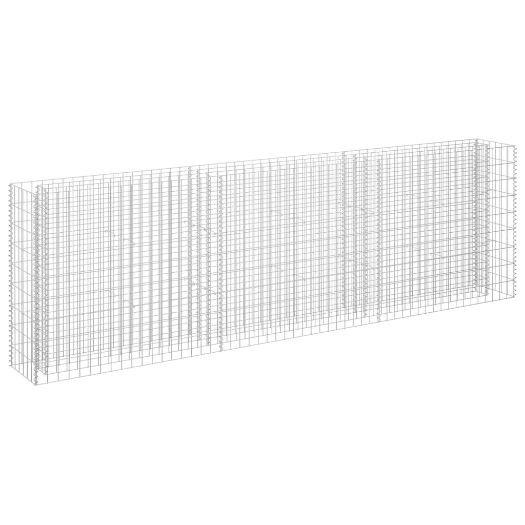 vidaXL Gabion Raised Bed Galvanised Steel 90x30x10 cm - Raised Beds from vidaXL