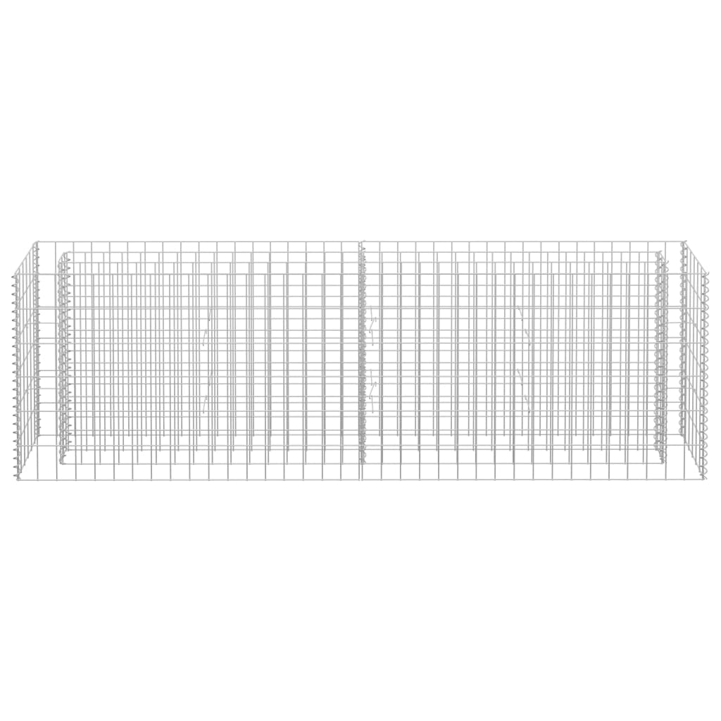 vidaXL Gabion Raised Bed Galvanised Steel 90x30x10 cm - Raised Beds from vidaXL