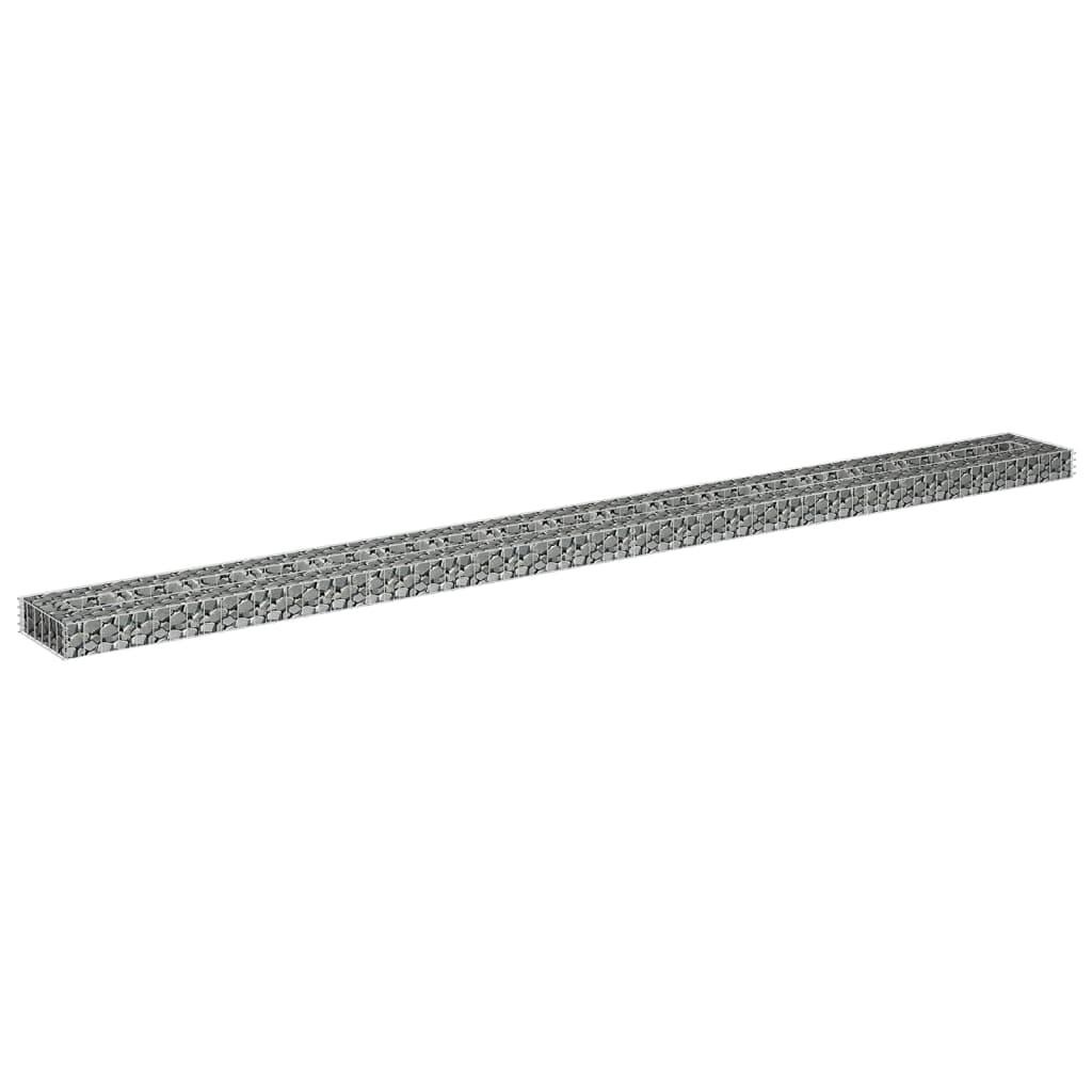 vidaXL Gabion Raised Bed Galvanised Steel 90x30x10 cm - Raised Beds from vidaXL
