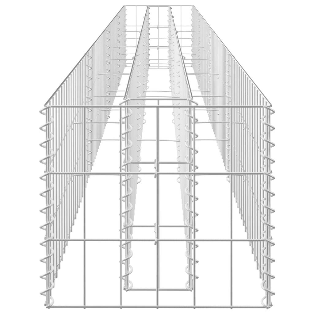 vidaXL Gabion Raised Bed Galvanised Steel 90x30x10 cm - Raised Beds from vidaXL