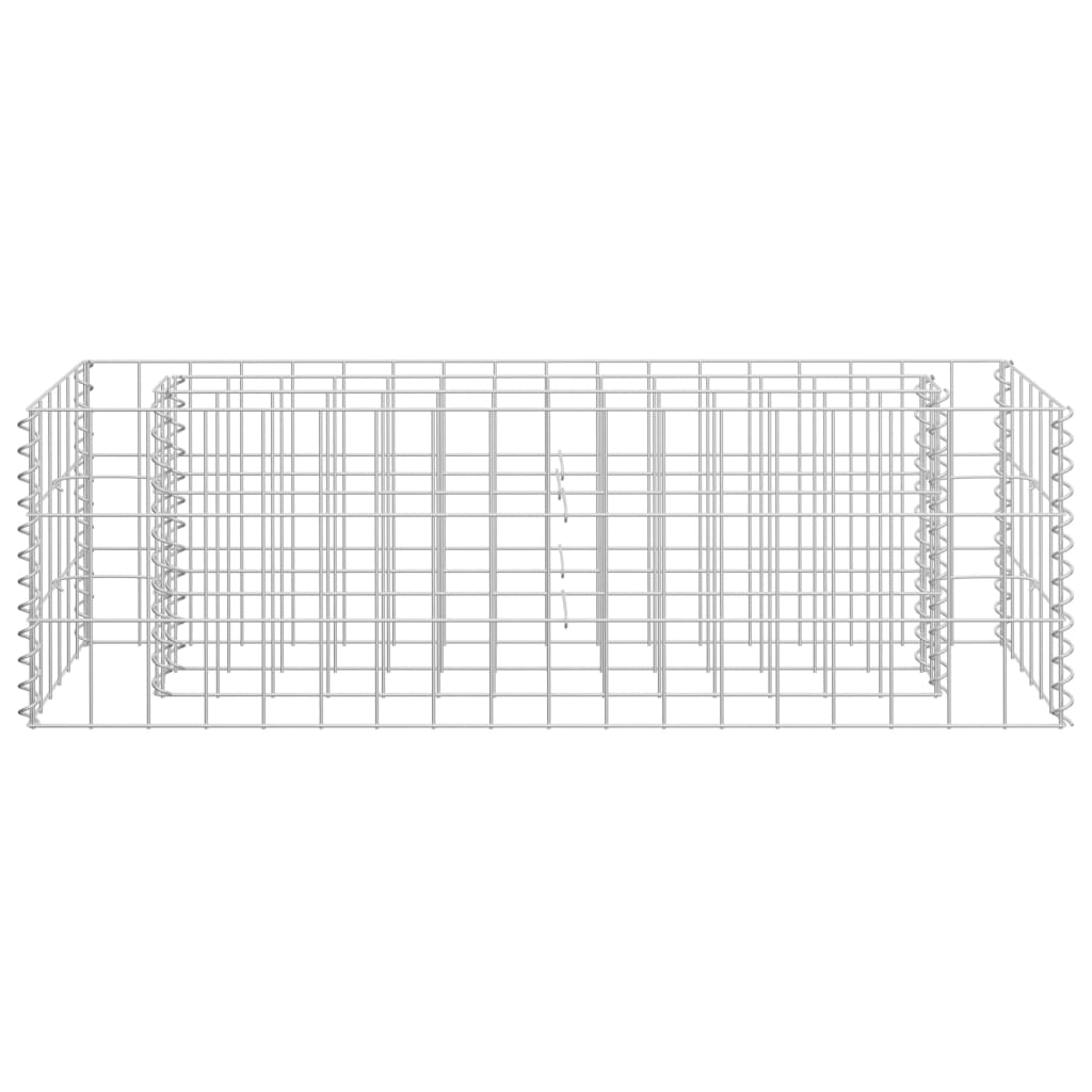 vidaXL Gabion Raised Bed Galvanised Steel 90x30x10 cm - Raised Beds from vidaXL