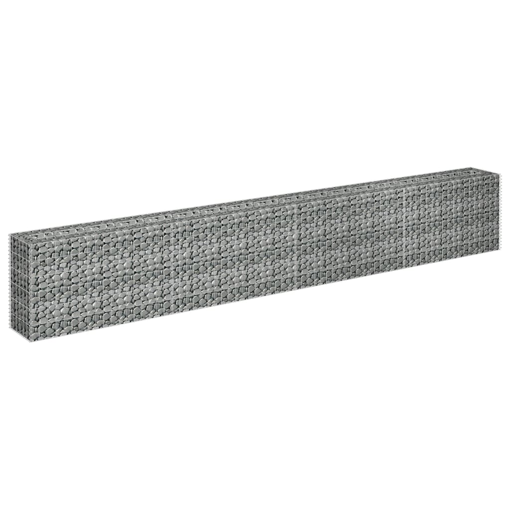 vidaXL Gabion Raised Bed Galvanised Steel 90x30x10 cm - Raised Beds from vidaXL